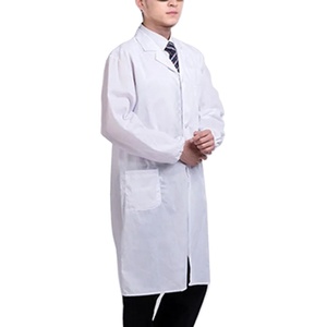 Bata de laboratorio de satén personalizada para hombre, cómoda ropa de trabajo de laboratorio de LICRA para uniformes de Hospital - Product Image 4