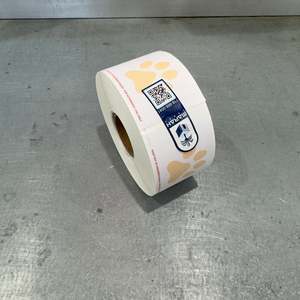 Veterinary Prescription <b>Labels</b> Paw Print Design Warning 2 3/4'' X 2 1/8'' 1000 Pcs Per Roll - Product Image 3