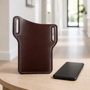 Sac de ceinture pour téléphone en cuir PU pour hommes, pochette de ceinture, étui pour téléphone portable pour sports de plein air - Product Image 2