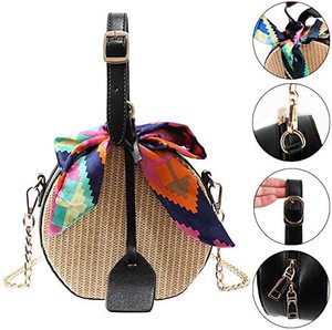 กระเป๋าโท้ทฟางสำหรับผู้หญิง, กระเป๋าสะพายไหล่สไตล์โบฮีเมียนความจุขนาดใหญ่กระเป๋าชายหาดพร้อมซับใน - Product Image 2