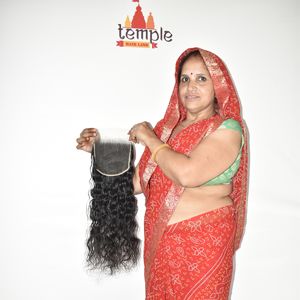 Extensions de cheveux humains vierges non traités 6*6 HD Closure Deep Wave vietnamiennes 100% Temple Processing None Natural Color Black pour femmes - Product Image 5