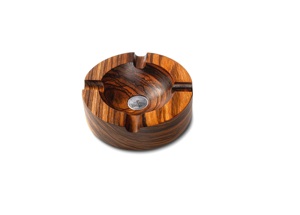 Cenicero redondo pulido oscuro de gran venta, madera de alta calidad para el hogar y la Oficina para fumar - Product Image 6