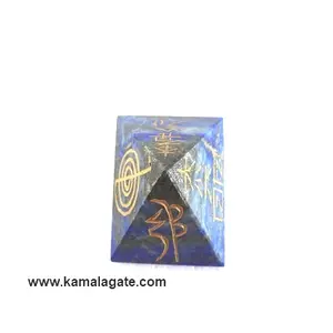 水晶石Lapiz Lazuli雕刻灵气金字塔Vastu治疗灵气宝石金字塔
