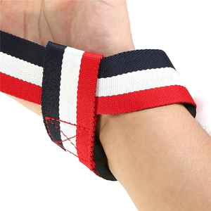 Nuevas correas de levantamiento de pesas al por mayor, personalizadas, de alta calidad, acolchadas con algodón y neopreno, máxima sujeción para las manos y muñecas. - Product Image 6