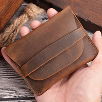 Produsen India buatan tangan kulit asli tempat kartu dompet kulit tempat koin