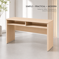 Table de salle de formation avec étagère de rangement ouverte, panneau de particules E1, plateau en mélamine de 25 mm, pour bureau, école, salle de conférence