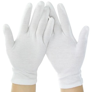 White Soft Cotton Work Gloves for Dry Hands Handling Film SPA Gloves Ceremonial High Stretch Gloves Household <b>Cleaning</b> <b>Tools</b> - Product Image 2