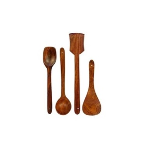 El último juego de 2 para servir ensaladas de madera con esmalte para el hogar a un precio razonable, juegos de cubiertos de madera de la mejor calidad - Product Image 4