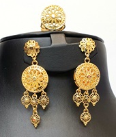 Parures de bijoux de mode de la collection arabe plaquées or 24 carats