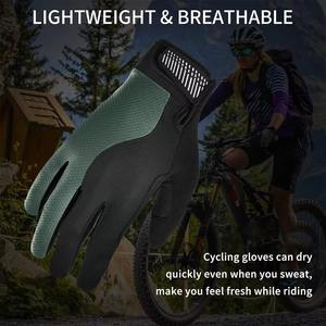 Hommes été automne plein doigt gants d'équitation tête en cuir Long doigt écran tactile extérieur VTT course moto gant - Product Image 5
