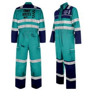 Venta al por mayor de poliéster de calidad superior reflectante de seguridad conjunto de ropa de trabajo impermeable en general babero abotonado camisa cuello redondo trabajo duro - Product Image 5