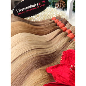 100% Remy Vierge Vague Cheveux Haute Qualité Handtied Vietnamien Artisans Cuticule Aligné Raw PU 100% Remy Humain Naturel Extensions - Product Image 3