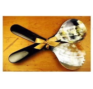 Ensemble de couverts en corne de buffle léger de luxe brun et noir outils de service à salade les plus vendus d'Inde Unique 56 - Product Image 6