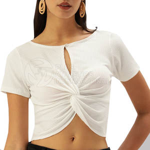 เสื้อครอปเอวลอยสำหรับผู้หญิงวัสดุดีราคาไม่แพงระบายอากาศได้ดี - Product Image 1