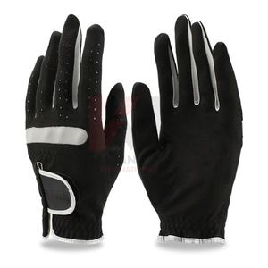 Gants de golf pour hommes de haute qualité avec cuir synthétique japonais de qualité supérieure, design en denim blanc bleu extensible en peau de mouton - Product Image 1