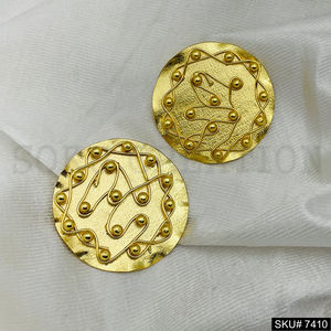 Mode 18k Plaqué Or Bijoux En Acier Inoxydable Pour Les Femmes Déclaration Léger Évider Grand Grand Épais Hoop Boucles D'oreilles - Product Image 4