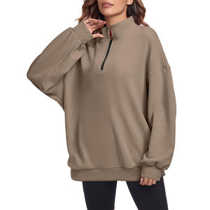Hot Sales Casual Streetwear Women's Eco-Friendly Fleece Hoodie Breathable Knitted <b>Drop</b> Shoulder Figures Front Logo for Winter - Product Image 3