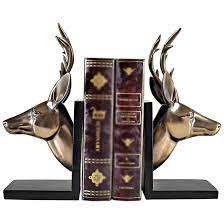 ที่คั่นหนังสือรูปกวางที่ทำจากไม้และโลหะมีที่ตั้งหนังสือที่มีเสน่ห์มีรูปปั้นกวางแกะสลักอย่างประณีต - Product Image 4