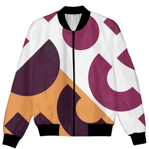 เสื้อแจ็คเก็ตบอมเบอร์แบบซับลิเมชั่นเต็มตัวสำหรับผู้ชาย สไตล์วาร์ซิตี้ น้ำหนักเบา สตรีทแวร์ ขายส่ง - Product Image 1