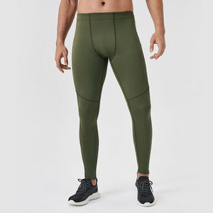 Men's Quick-Drying Spandex/Nylon Outdoor Running Fitness <b>Leggings</b> High Stretch Elastic Waist Pockets Breathable Woven All Season - Product Image 5