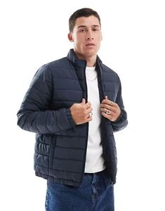 Veste polaire col montant coupe-vent durable imperméable polyester logo personnalisé unisexe veste en duvet à bulles pour hommes veste d'hiver - Product Image 1