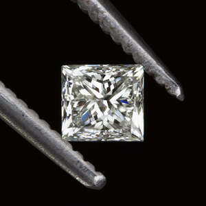 1/2 carat princesse et taille carrée diamants en vrac cultivés en laboratoire VVS1 clarté IGI certifié bague de fiançailles et de mariage - Product Image 2