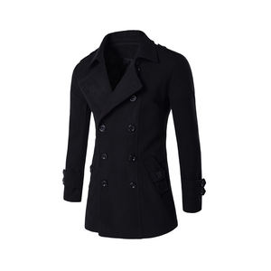 Gabardina Entallada para Hombre, Abrigo Largo Moderno, Chaqueta de Moda de Invierno - Product Image 4