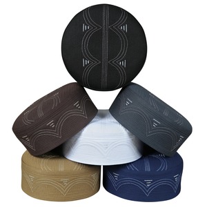 Hajjaj kufi หมวกระบายอากาศอุปกรณ์เสริมผ้าฝ้ายโพลีเอสเตอร์สำหรับมุสลิมตะวันออกกลางสำหรับฤดูใบไม้ผลิฤดูใบไม้ร่วง - Product Image 1