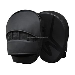 Mitaines de boxe professionnelles en cuir, coussinets de frappe, logo personnalisé, équipement d'entraînement MMA, OEM - Product Image 1