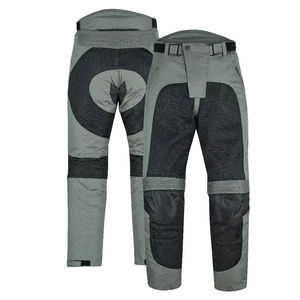 Premium Quality Men's Textile Motorcycle Suit CE Armored Jacket <b>Trouser</b> Waterproof Racing Suit Grey - Product Image 4