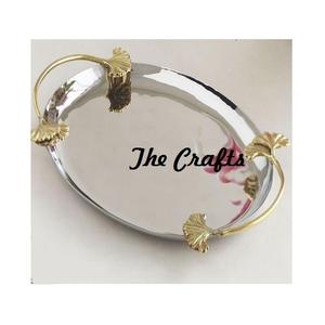 Fantastic Design Stainless Steel Serving Dish With Aluminium Handles Oval Shape Serving <b>Dessert</b> Tray In India - Product Image 1