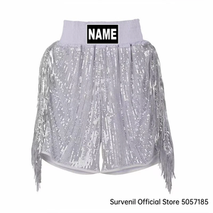 กางเกงมวยไทยแต่งเลื่อมเก๋ไก๋ กางเกงชกมวยสั่งทำได้ สำหรับผู้ชาย ผู้หญิง เด็ก  ชุดศิลปะการต่อสู้แบบกำหนดเอง กางเกง MMA คิกบ็อกซิ่ง - Product Image 1