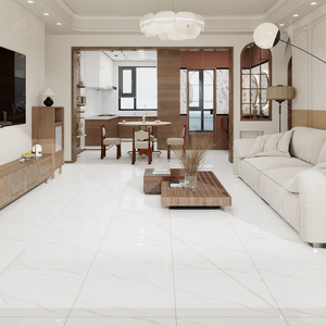 Azulejos de cerámica de mármol blanco de 800x800mm superventas, acabado brillante para paredes interiores modernas y elegantes para centros comerciales de villas - Product Image 4