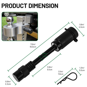 Juego de 4 piezas con kit de bloqueo de remolque, bloqueo de bola y la misma llave para pasadores de 5/8 y 1/2 pulgadas, herramienta de cerrajería para automóviles - Product Image 4