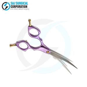 Ciseaux de rasoir ergonomiques pour animaux de compagnie poignée souple caoutchoutée en acier allemand pour un toilettage sans fatigue toute la journée - Product Image 3