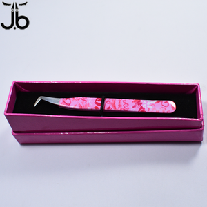 Pince à épiler à pointe en fibre d'acier inoxydable de volume de gros de logo personnalisé gratuit outils d'extension de cils d'isolation de marque privée - Product Image 6