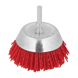 Spazzola in nylon per tazza Ø 75 mm. Spike 1/4 di pollice - Product Image 1