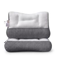 Oreiller ergonomique orthopédique pour le soutien du cou, positions de sommeil, soulagement des douleurs au cou et aux épaules, 100% fibre de bambou, oreiller de lit fonctionnel