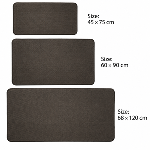 Alfombra Delgada de Poliéster Lavable a Máquina Antideslizante con Reverso de Goma Espumada, Diseño Geométrico Moderno Marrón DarianA Twist, 45x75cm - Product Image 6