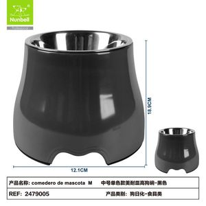 Ciotola per Animali Domestici in Acciaio Inox e Plastica, Prodotta da Azienda Professionale di Ciotole e Mangiatoie per Cani e Gatti - Product Image 2