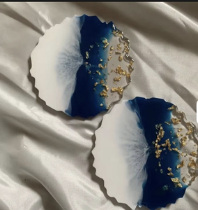 Dessous de verre en résine faits à la main pour assiettes et thé Accessoires en résine époxy - Product Image 4