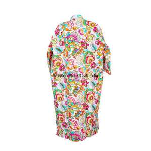 Robe Kimono Longue en Coton Biologique pour Femmes, Vente en Gros, Écologique, avec Ceinture, Saison Printemps - Product Image 6