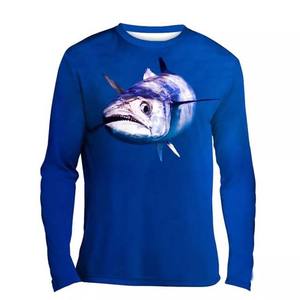 Hombres UPF 50 + manga larga protección solar Rash Guard pesca camisas secado rápido transpirable poliéster con patrón sólido conjuntos de invierno - Product Image 3