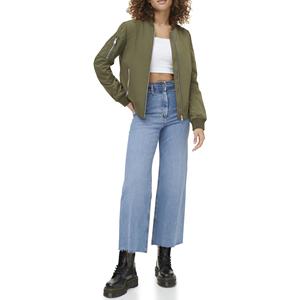 Chaqueta Bomber Vintage para Mujer, Chaqueta Deportiva Formal de Moda al por Mayor para Invierno con Cremallera Delgada y Transpirable - Product Image 5