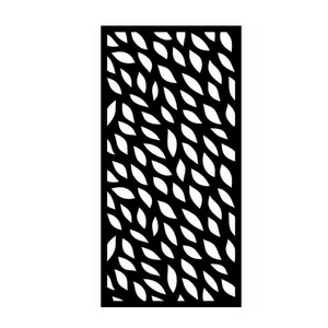 Écran de jardin en métal peint de couleur noire découpé au laser en forme de pierre pour décoration d'intimité décor de jardin écran de jardin en métal - Product Image 5