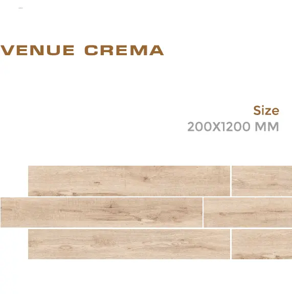 모델 "Venue Crema" 200x1200mm 도자기 나무 판자 타일 부엌 바닥 프리미엄 품질 타일 Novac 세라믹