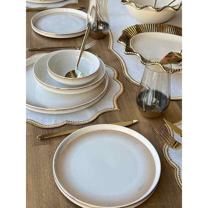 Dining Set Modern Point 87 Pieces for 6 People.