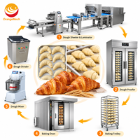 Solution de fabrication de croissants personnalisable, machine à pâte à croissants, machine à façonner la pâte, four à pain, machines de rôtissage rotatives, prix