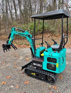 ENVÍO GRATUITO, Miniexcavadora de Orugas de 1 Tonelada, Marca CFG MH12RX, Nueva, con Motor de Gasolina Briggs de 15 hp, Certificación EPA y CE, ROPS Abierto, Pulgar Hidráulico - Product Image 1