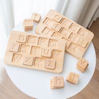 Rompecabezas de Madera Clásico con Letras del Alfabeto, Incluye Letras Minúsculas para el Reconocimiento Temprano de la Lectura y la Práctica de Ortografía